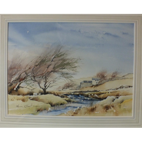 22 - Marion Harbinson (20th century) RIVER DART, TOTNES Signed watercolour, 33 x 46.5cm, titled in pencil... 