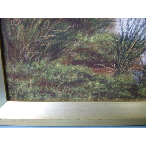 28 - A K Meadows (19th/20th century) LOOKING TOWARDS WIDGERY CROSS, DARTMOOR Pastel, signed, 60 x 83cm.... 