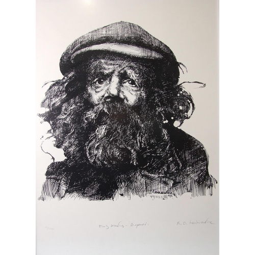 4 - After R O Lenkiewicz (1941-2002), 'Early drawing - Diogenes', signed limited-edition off-set lithogr... 