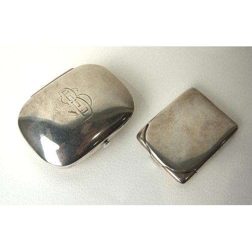 490 - A Victorian silver snuff box of rounded rectangular form, stamped Lewis, St James Street, London 187... 