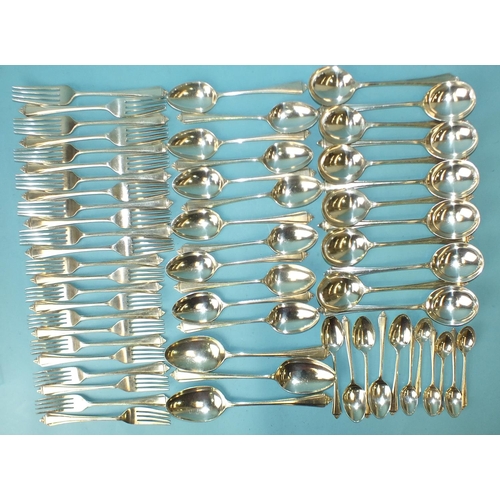 563 - A canteen of silver cutlery by Poston Products Ltd and A E Poston & Co, Sheffield 1959-1962, com... 