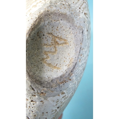 229 - A collection of Studio Pottery.Alan Wallwork (1931-2019), a split oval stoneware vase with incised A... 