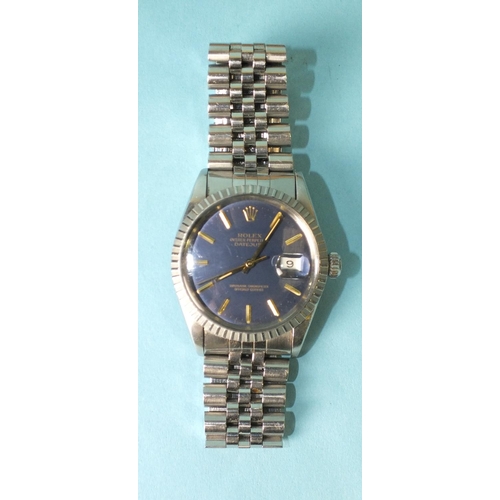 245 - Rolex, a gentleman's Rolex Oyster Perpetual Date Just stainless-steel bracelet watch with automatic ... 