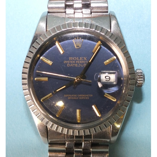 245 - Rolex, a gentleman's Rolex Oyster Perpetual Date Just stainless-steel bracelet watch with automatic ... 