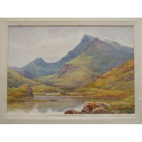 81 - M W Mackinly?, 'Highland Scene', indistinctly-signed watercolour, dated 1929, 27.5 x 37cm, an amateu... 