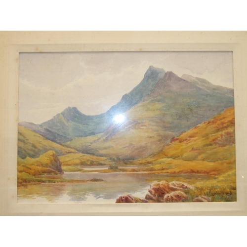 81 - M W Mackinly?, 'Highland Scene', indistinctly-signed watercolour, dated 1929, 27.5 x 37cm, an amateu... 