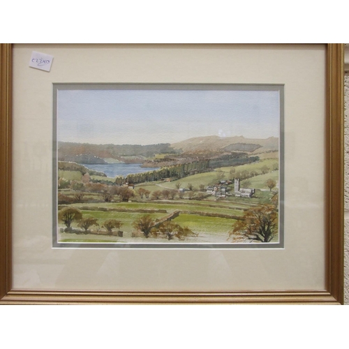 85 - B Morrish, 'Mist Tor and Burrator Lake', signed watercolour, 18 x 27cm and Sue Mercer 'Sheepstor Vil... 