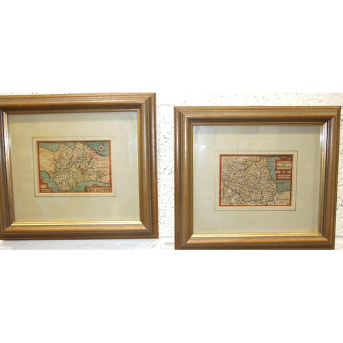 98 - Two small 18th century bookplate maps, 'Devonshire' and 'The Bishopric of Durham', 8.5 x 12.5cm.... 