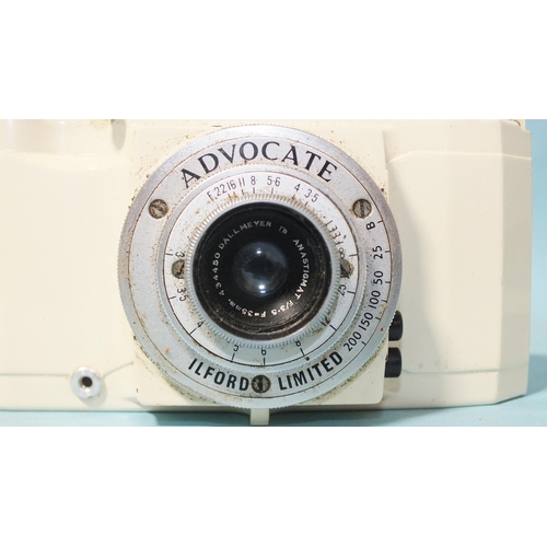 An Ilford Advocate 35mm camera with Dallmeyer Anastigmat F/3.5 F