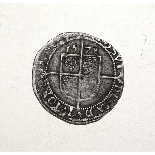 228 - An Elizabeth I 1578 silver hammered sixpence.