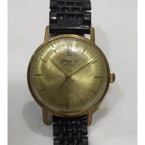 233 - A gold-plated gent's Glashütte wrist watch, (working, dial pitted), a boxed Olivia Burton wrist watc... 