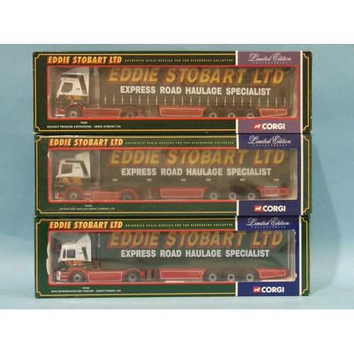 71 - Corgi, Limited Edition Collectables: 75601, 75702 and 76602, all Eddie Stobart Ltd, (boxed), also Co... 