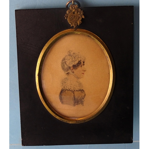 116 - A R Burt (1783-1842) (attrib.), an early-18th century portrait miniature of an unknown woman, 90 x 7... 