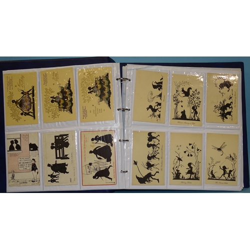 125 - A collection of  silhouette postcards, including 'Varsity Sketches', Manni Grosze, etc.... 