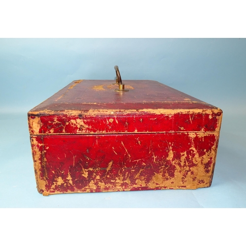 241 - A Victorian parliamentary dispatch box by Wickwar & Co, 6 Poland Street, of rectangular form, co... 