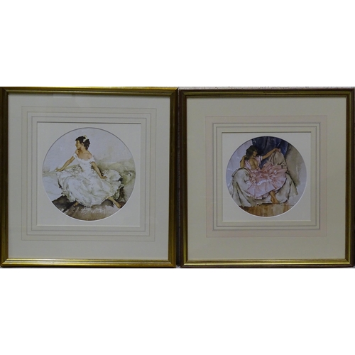 81 - After Sir William Russell-Flint (1880-1969), a collection of six limited-edition circular coloured p... 