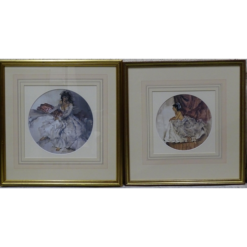 81 - After Sir William Russell-Flint (1880-1969), a collection of six limited-edition circular coloured p... 