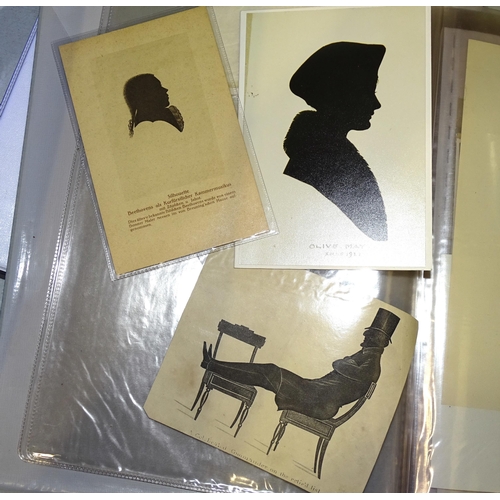 126 - A group of books on silhouettes, including Sue McKechnie, British Silhouette Artists and Their Work ... 