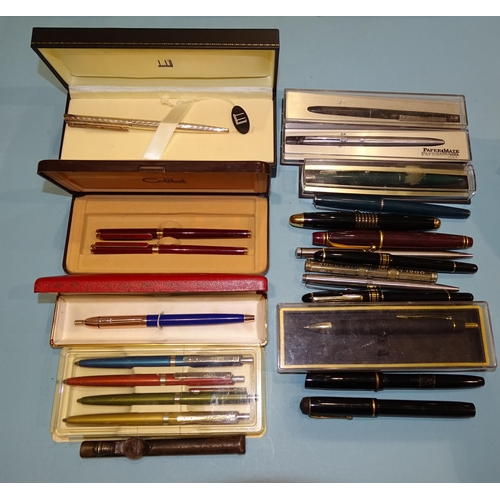 162 - A Conway Stewart n.286 fountain pen, five other fountain pens, a plated combined propelling pencil/d... 