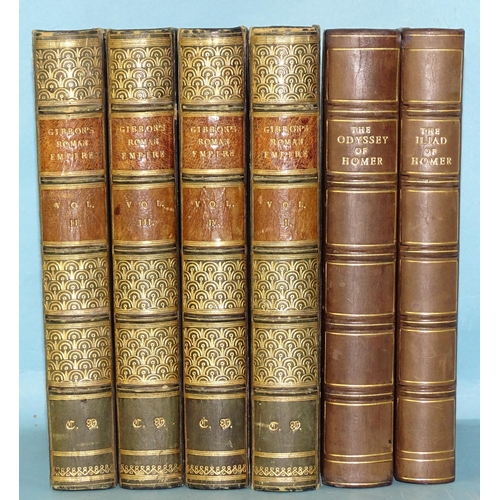 20 - Bindings: Gibbon (Edward), The Decline and Fall of the Roman Empire, 4 vols, me, hf mor gt, 8vo, Fre... 