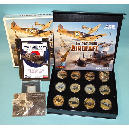 239 - 2020 Isle of Man 'The RAF WWII Aircraft Coin Collection', comprising twelve copper gold-plated and p... 