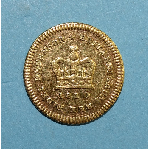 325 - A George III 1810 gold third-guinea.