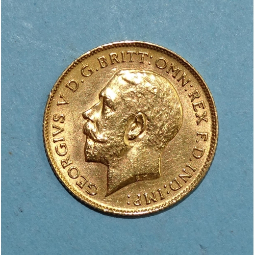 334 - WITHDRAWNA George V 1911 half-sovereign.