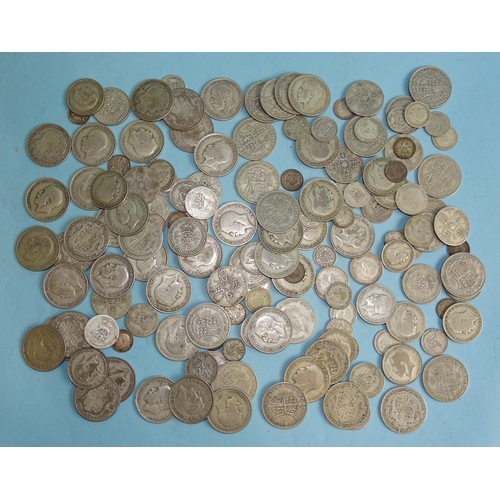 338 - A collection of British 1920-1946 silver coinage, approximately £12 2sh.