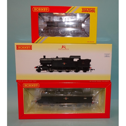 438 - Hornby OO gauge, R3464 BR 2-8-2 Class 72xx tank locomotive, renumbered 7200, DCC-ready and R3692 BR ... 