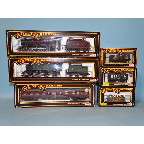 472 - Mainline OO gauge, 37-053 BR 4-6-0 Standard Class 4 locomotive, 37-061 LMS 4-6-0 Jubilee Class 5XP l... 