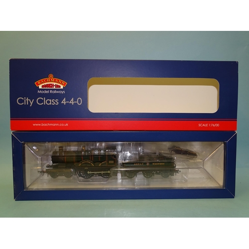 491 - Bachmann OO gauge, 31-726 GWR 4-4-0 City Class locomotive 