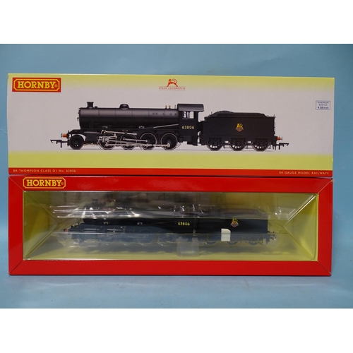 517 - Hornby OO gauge, R3730 BR 2-8-0 Thompson Class 01 locomotive RN 63806, boxed, DCC-ready.... 