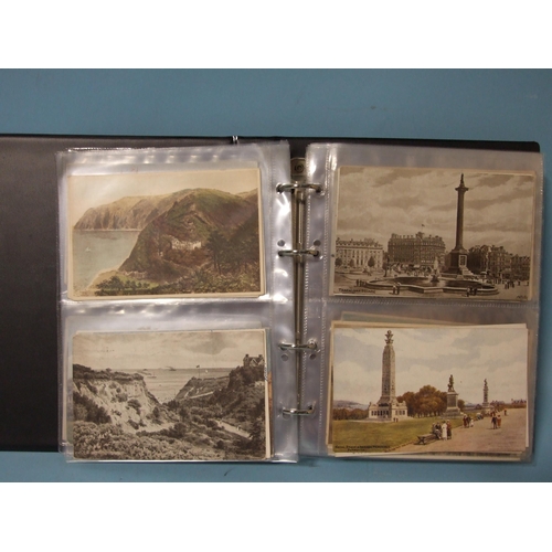 61 - An album of 108 artist-drawn A R Quinton postcards, including no.1051 Trafalgar Square 