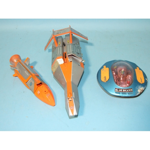 645 - A Gerry Anderson diecast Bandai Terrahawk Battlehawk, another, similar and a quantity of diecast and... 