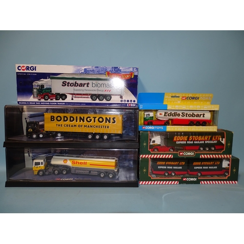 656 - Corgi, six boxed trucks: 75102, 75202, CC13756, 59504, 59516 and TY86647, (6).