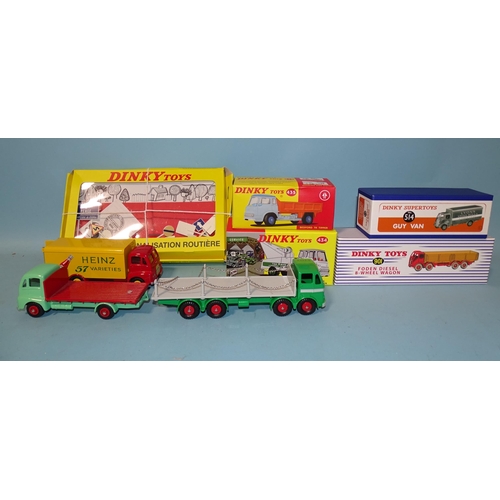 657 - Various modern Dinky re-issues: 434, 435, 514 and 901, all boxes, three other modern Dinky Toys and ... 