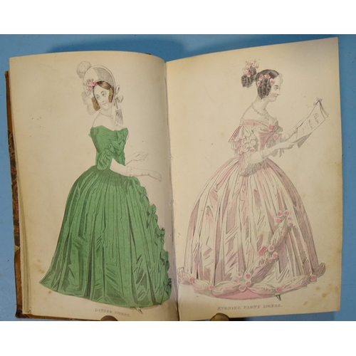 7 - The Ladies' Cabinet of Fashion, Music and Romance, Vol XI only, 26 hand-coloured fashion plates, me,... 