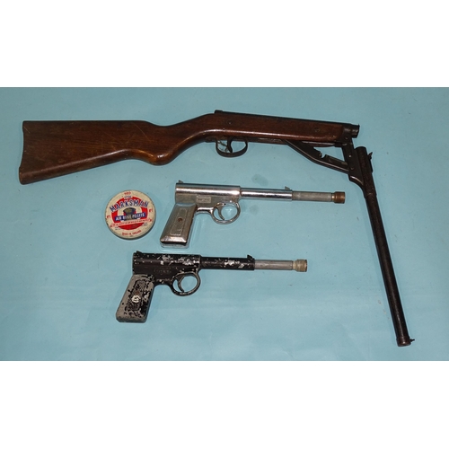 708 - A Diana model 16 .177 breakdown air rifle and two T J Harrington gat guns, (3).