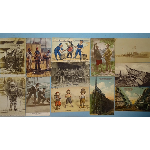 78 - Approximately 170 postcards, including two RP's of 