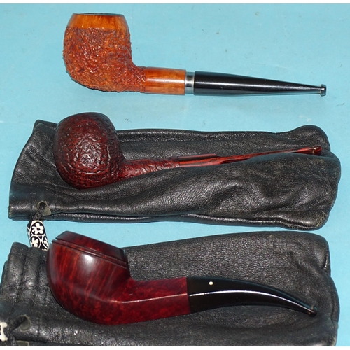 780 - Two Dunhill white spot pipes and a Nording pipe, (3).