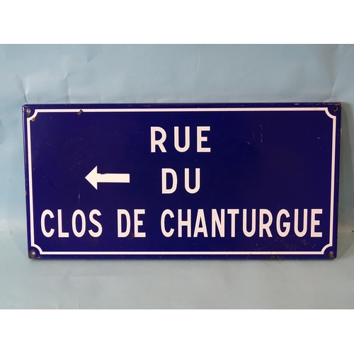 781 - A French enamelled road sign 