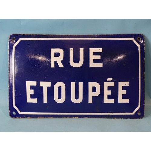 784 - A French enamelled road sign 