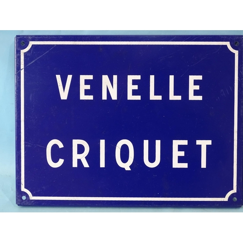 785 - A French enamelled road sign 