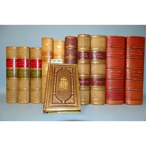 8 - Lane (Edward William), The Arabian Nights' Entertainments, three volumes, woodcuts, me, hf mor gt, 8... 