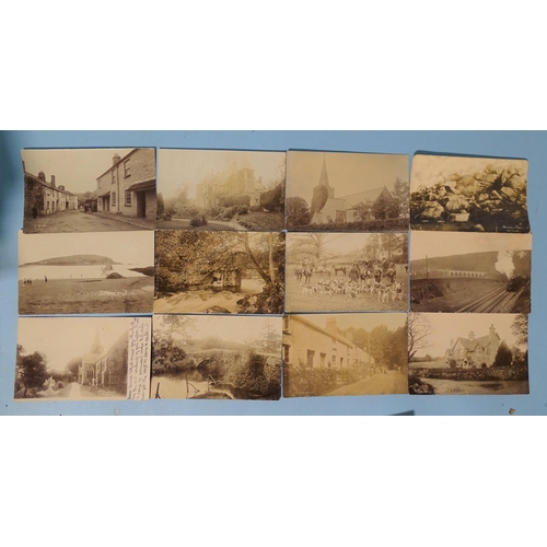 89 - Twelve W R Gay's Series real photograph postcards of Ivybridge, Cornwood, Lee Moor, Sparkwell, Ugbor... 