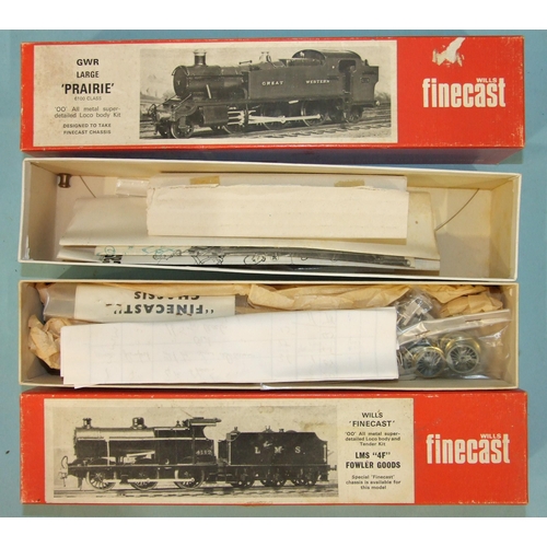 572 - OO gauge, Wills Finecast, two model kits: GWR 6100 Prairie 2-6-2 and LMS Class 4F Fowler Goods 0-6-0... 