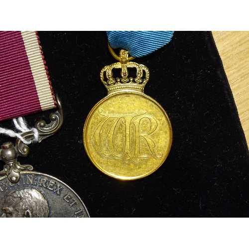 368 - A WWI group of three medals to T J Hillier: British War Medal (775 W O CL1 T J Hillier RA), Long Ser... 