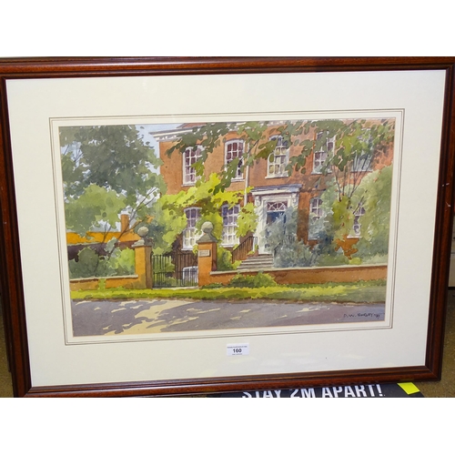 160 - D W Burley, 'The Field Gate', signed watercolour, dated '85, 36 x 53cm and a companion, a pair, (2).... 