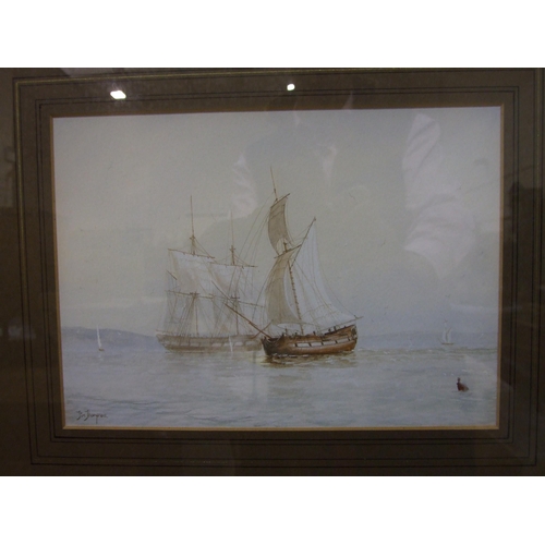 26 - Geoff Shaw, 'Golden Hind in the Thames', signed oil on canvas, 51 x 75cm, together with a Tim Thomps... 