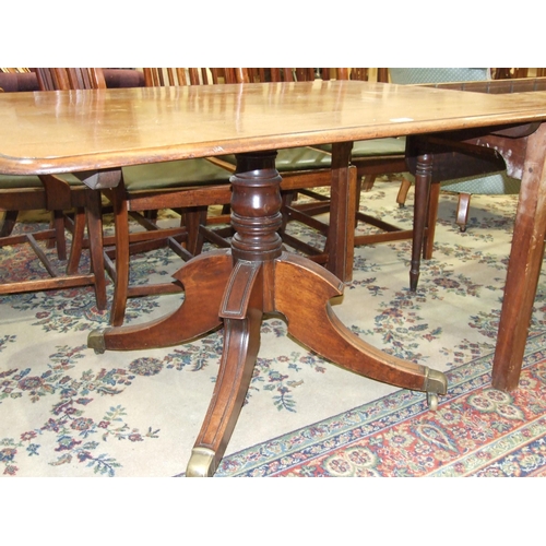 8 - Parts of an Edwardian walnut sectional bookcase, 240cm wide, 161cm high, a mahogany drop-leaf table,... 